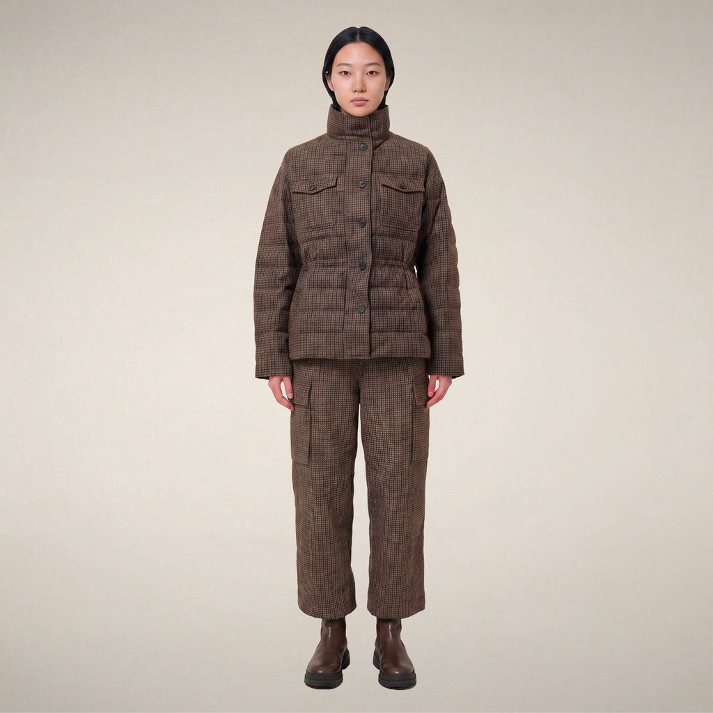 Doudoune Lottie pied-de-poule automne pour femme