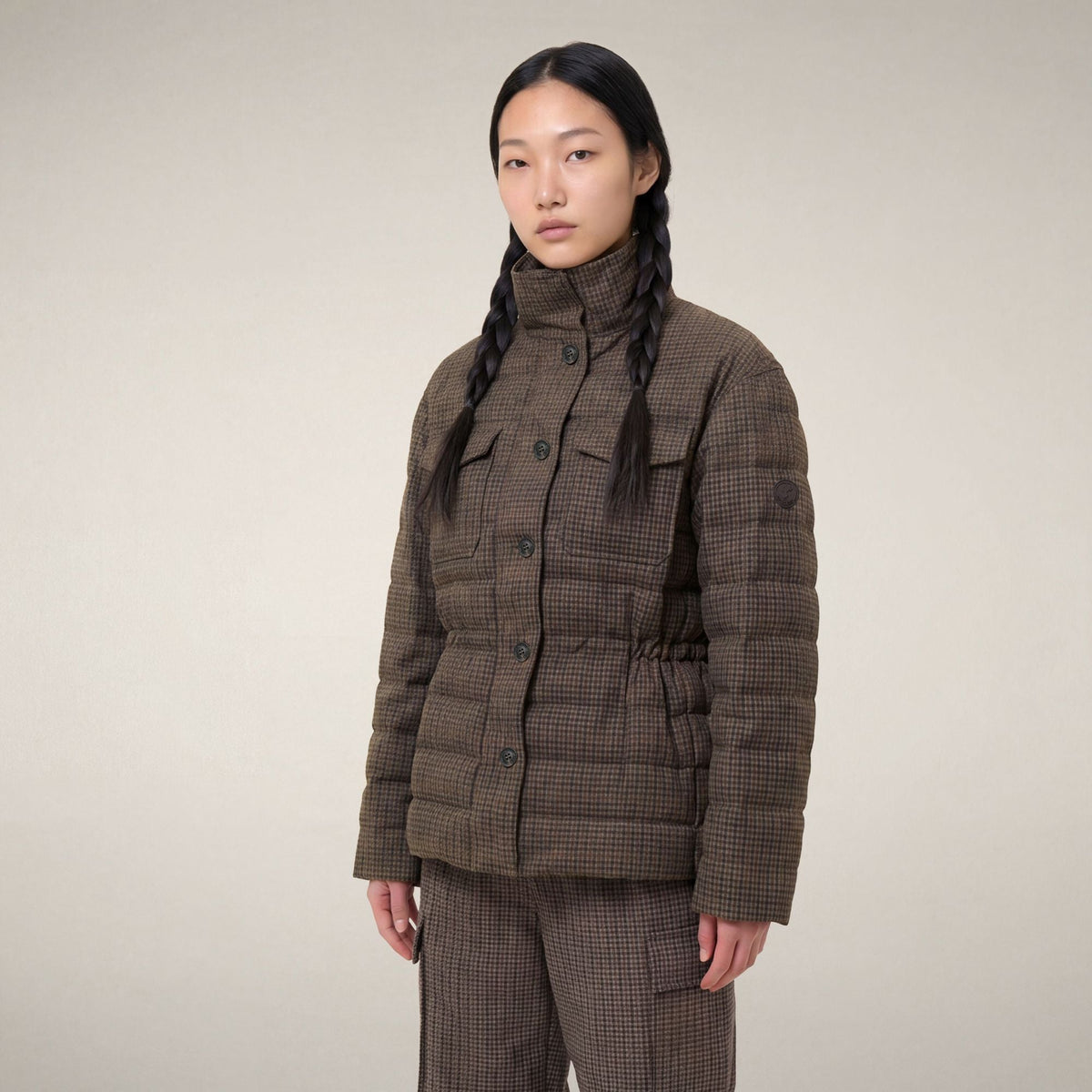 Doudoune Lottie pied-de-poule automne pour femme
