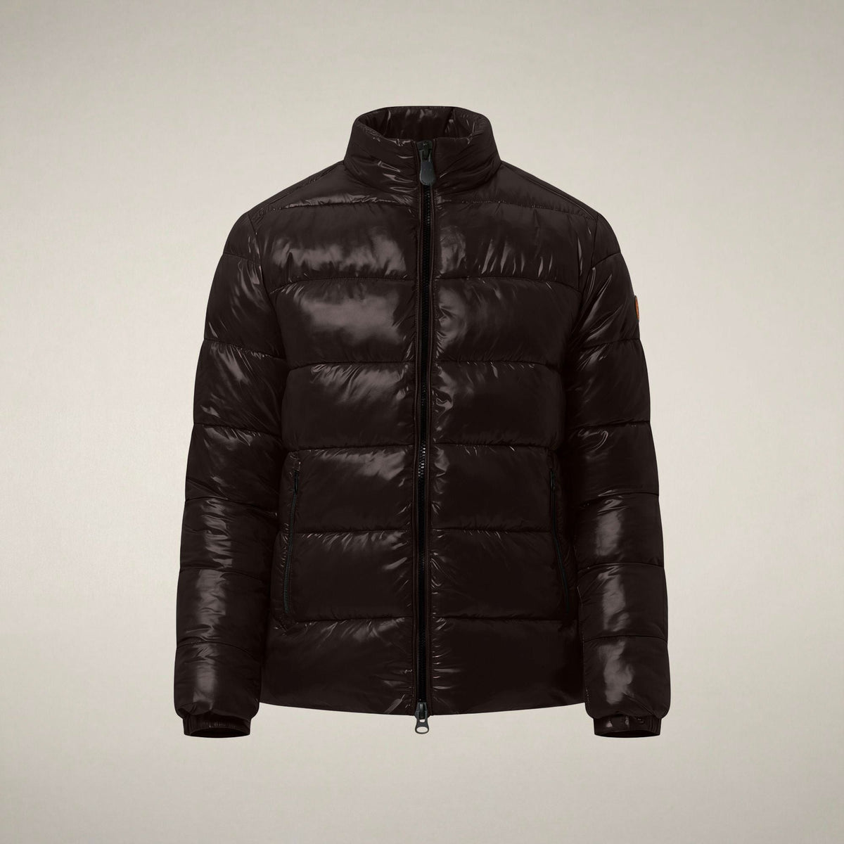 Men's Puffer Jacket Jobim in Brown Black