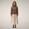 Women's Puffer Jacket Lorette in Noisette Brown