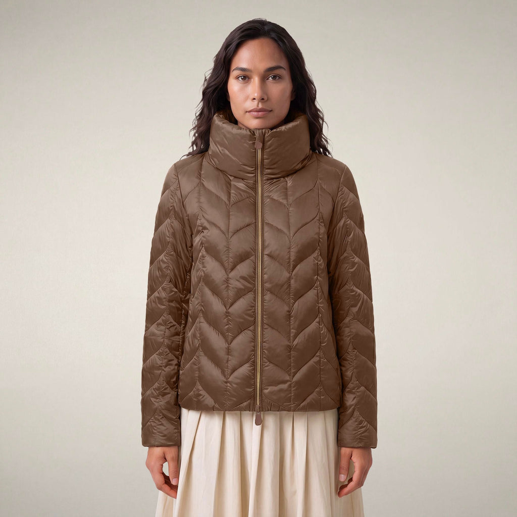 Women's Puffer Jacket Lorette in Noisette Brown