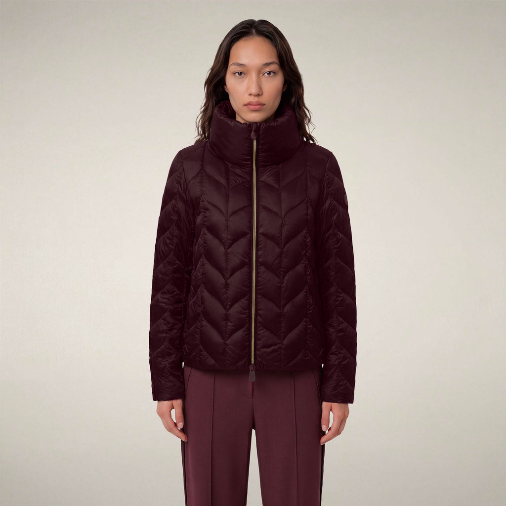 Women's Puffer Jacket Lorette in Wine Red