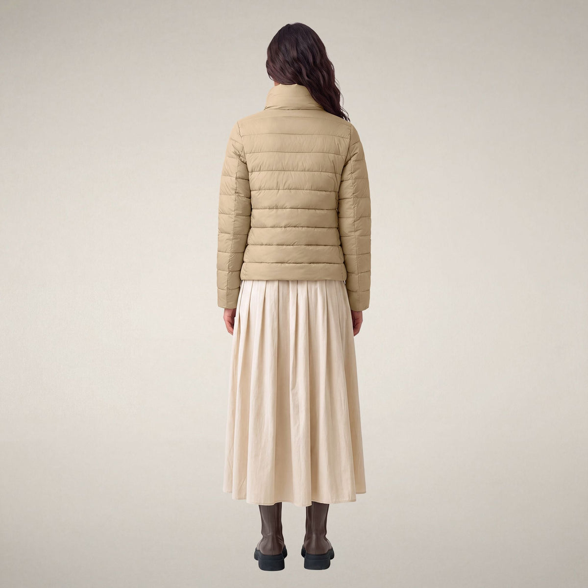Women's Puffer Jacket Susy in Stone Beige