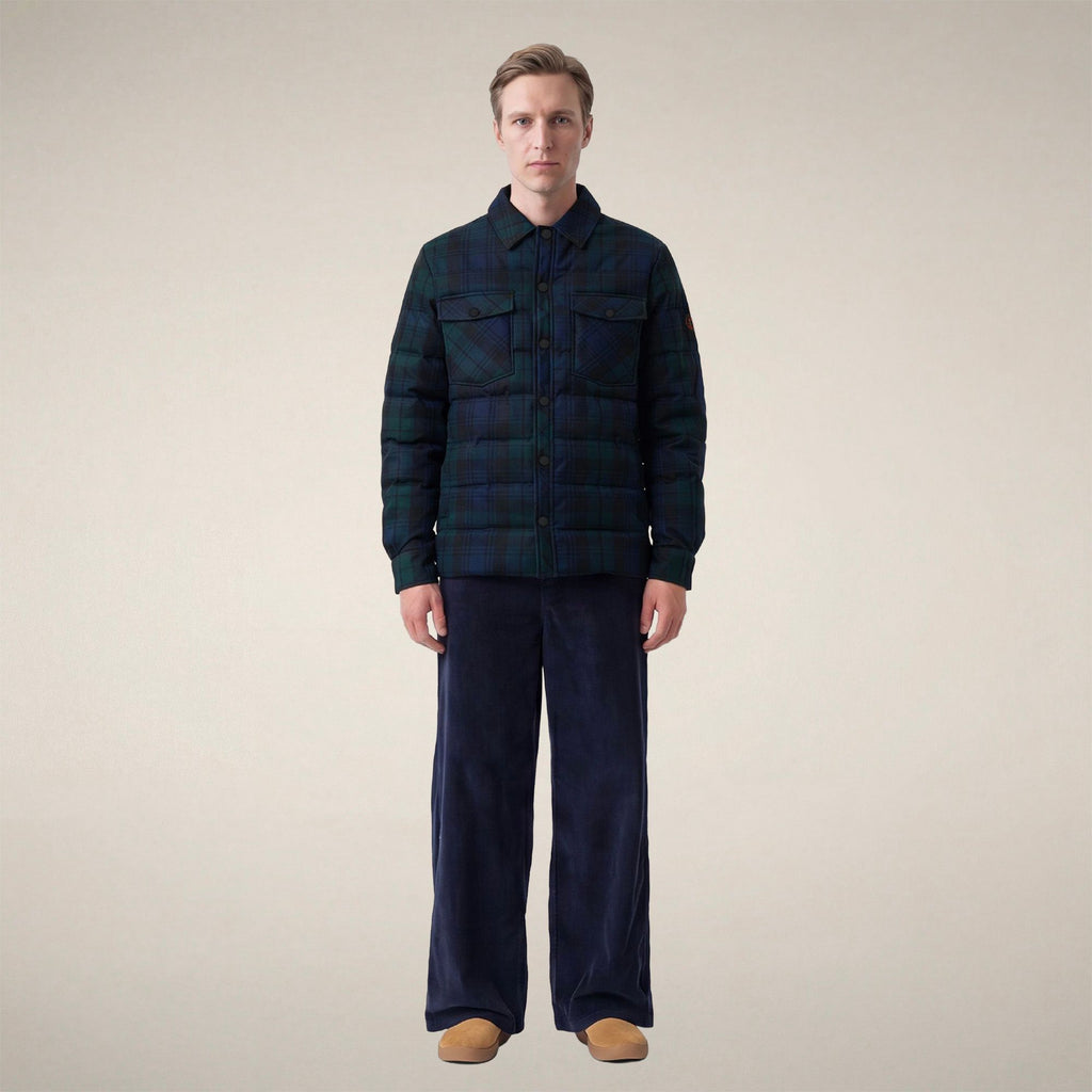 Men's Puffer Jacket Esteban in Black Checks