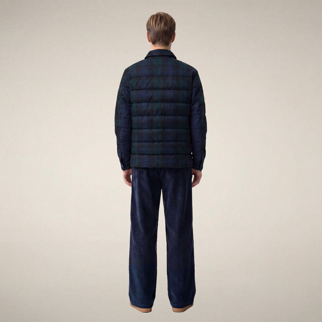 Men's Puffer Jacket Esteban in Black Checks