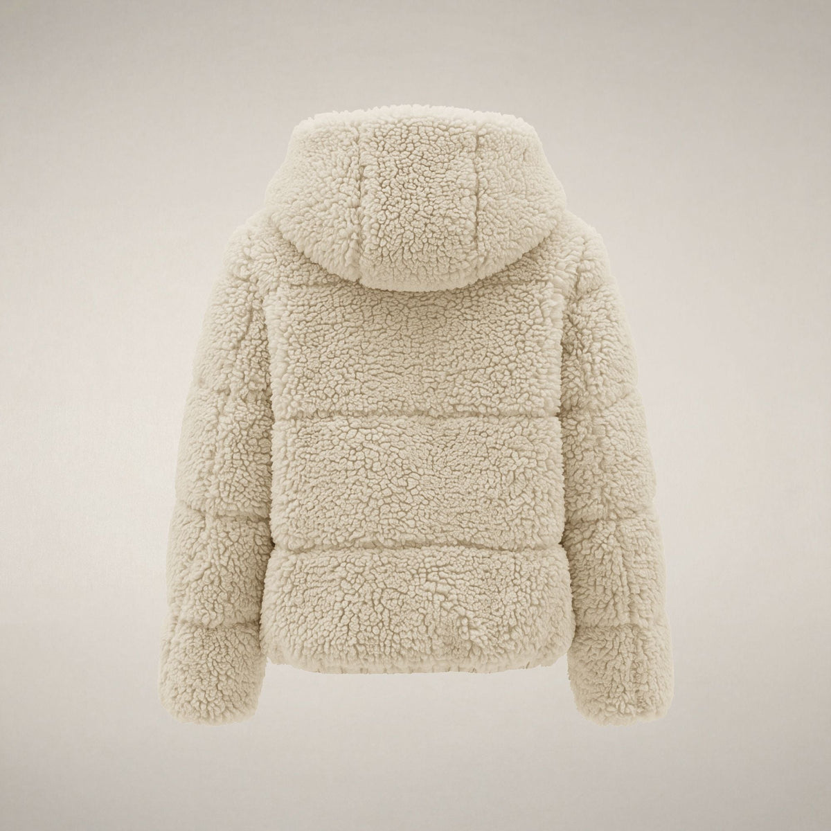 Women's Faux Fur Puffer Jacket Lenora in Shore Beige
