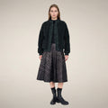 Women's Faux Fur Puffer Jacket Valery in Nori Green