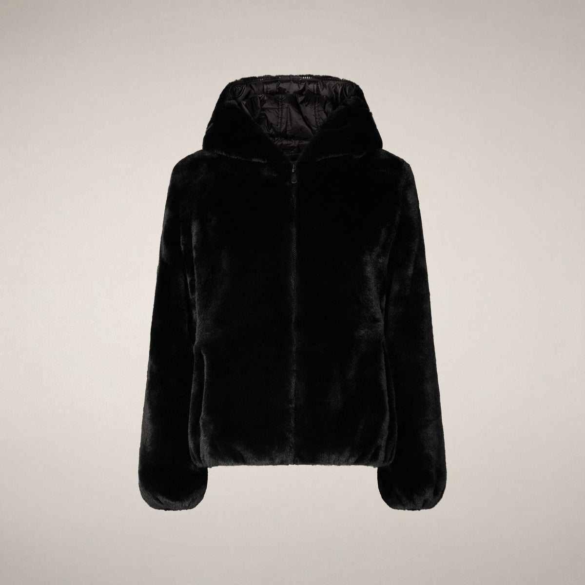 Women's Reversible Faux Fur Jacket Laila in Black