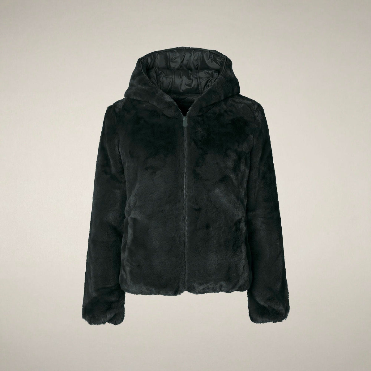 Chaqueta reversible de piel sintética para mujer Laila en verde Nori