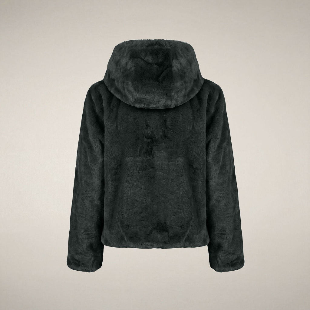 Chaqueta reversible de piel sintética para mujer Laila en verde Nori