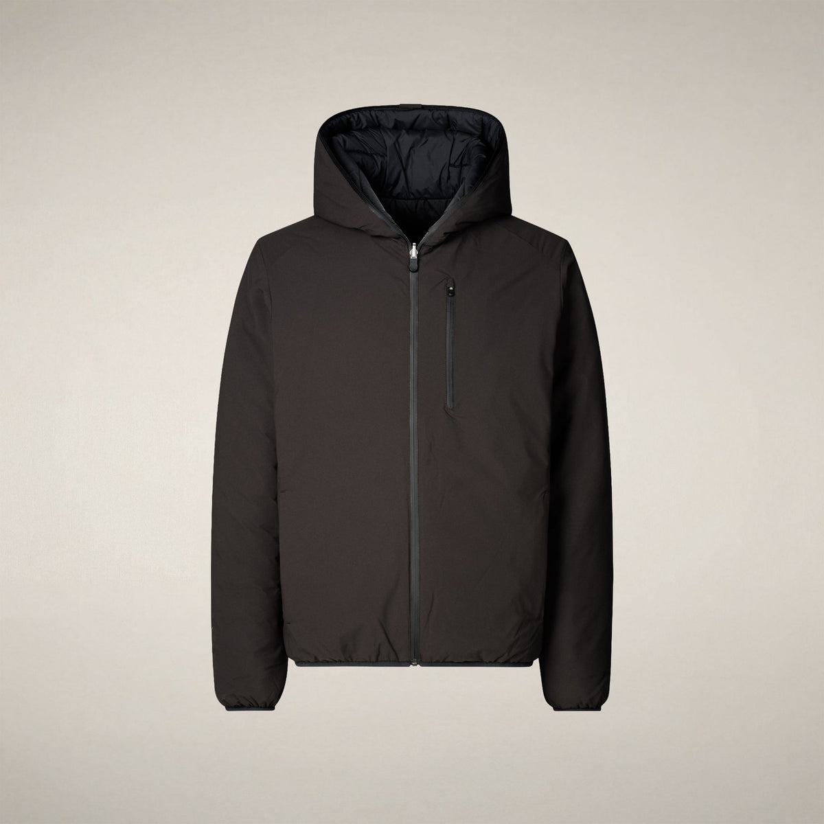 Men's Reversible Puffer Jacket Ezra in Brown Black