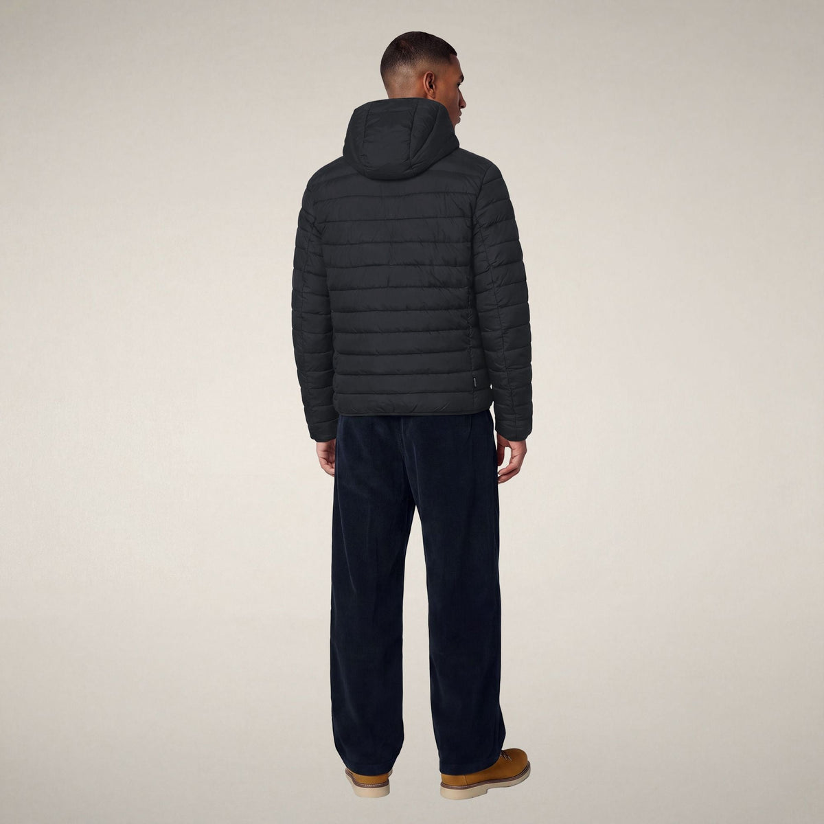 Men's Reversible Puffer Jacket Ezra in Brown Black