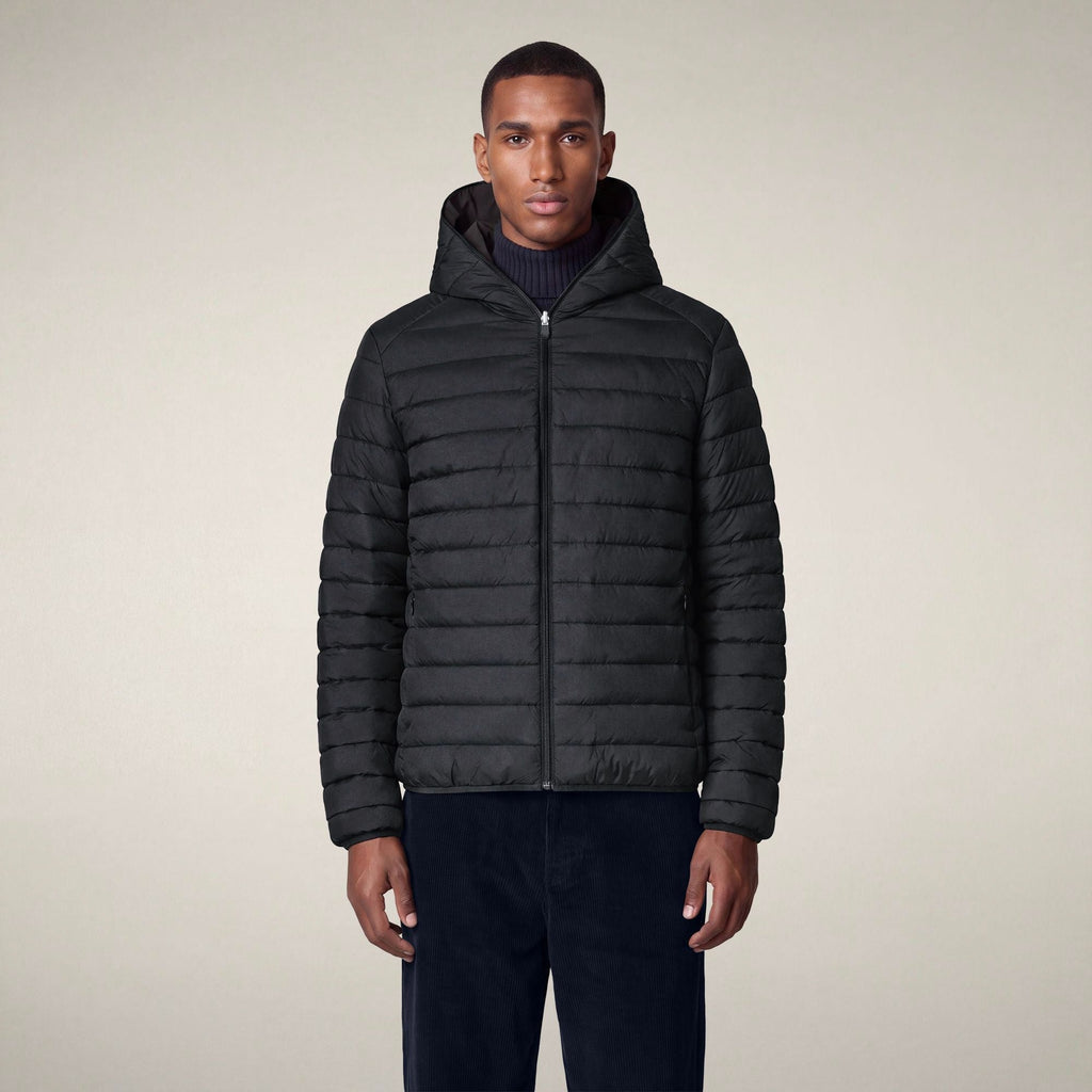 Men's Reversible Puffer Jacket Ezra in Brown Black