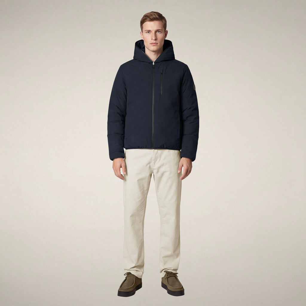 Men's Reversible Puffer Jacket Ezra in Blue Black