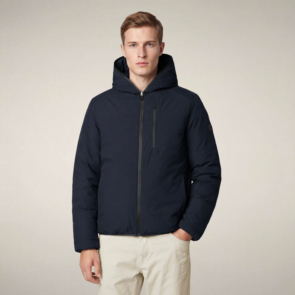 Men's Reversible Puffer Jacket Ezra in Blue Black