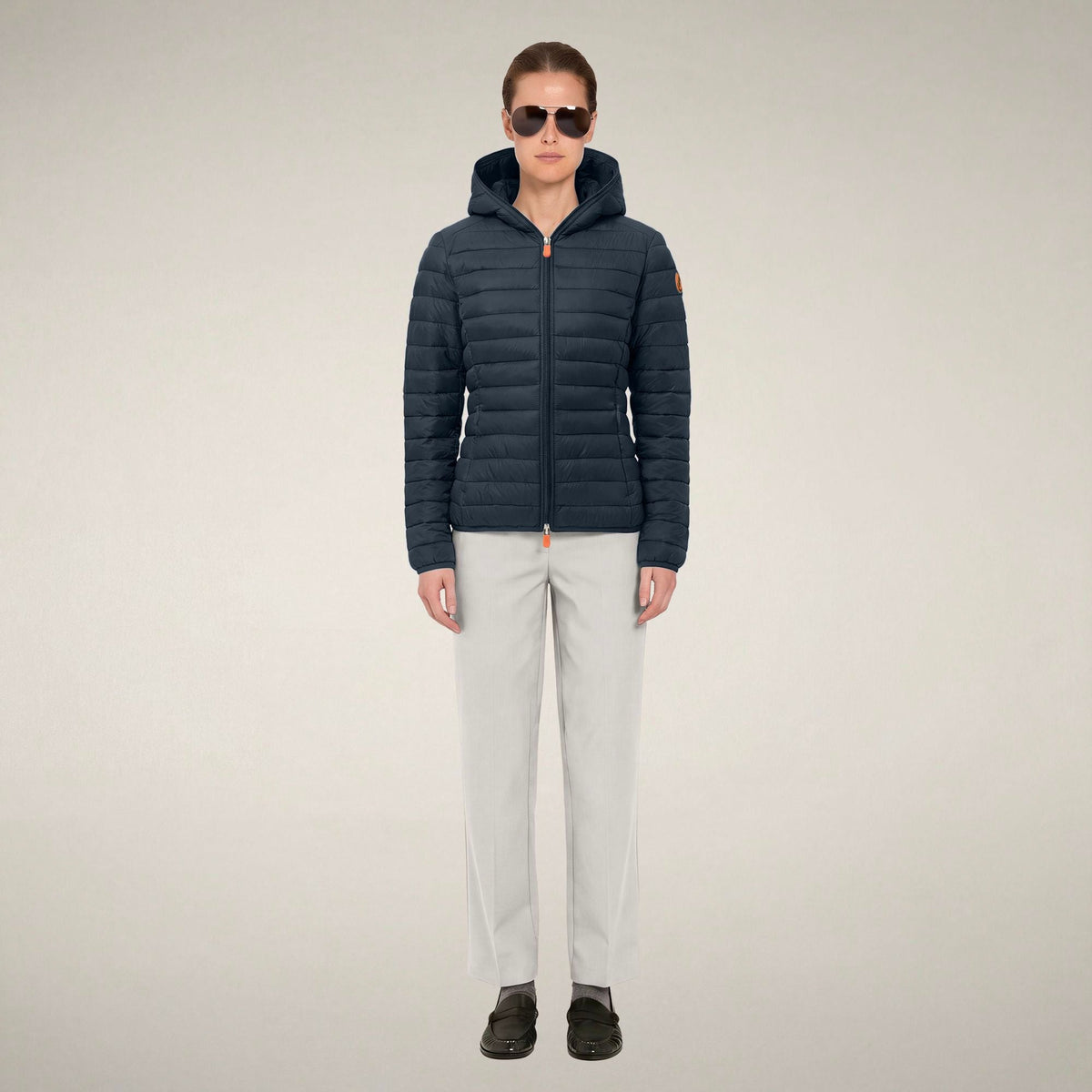 Women's Puffer Jacket Daisy in Blue Black
