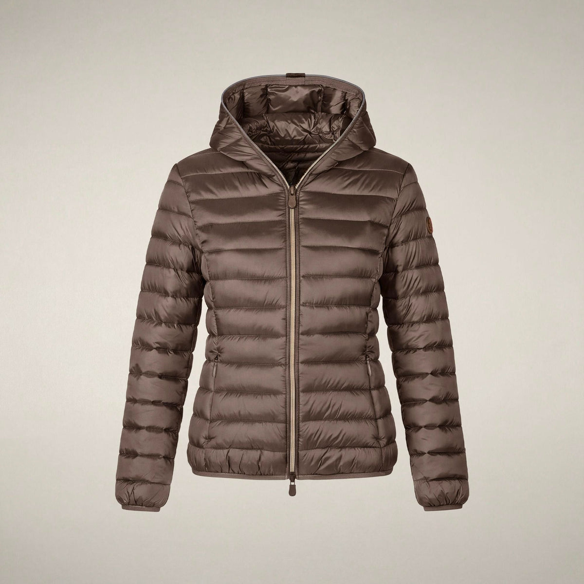 Women's Puffer Jacket Alexis in Mud Grey