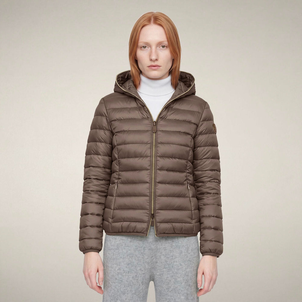 Women's Puffer Jacket Alexis in Mud Grey