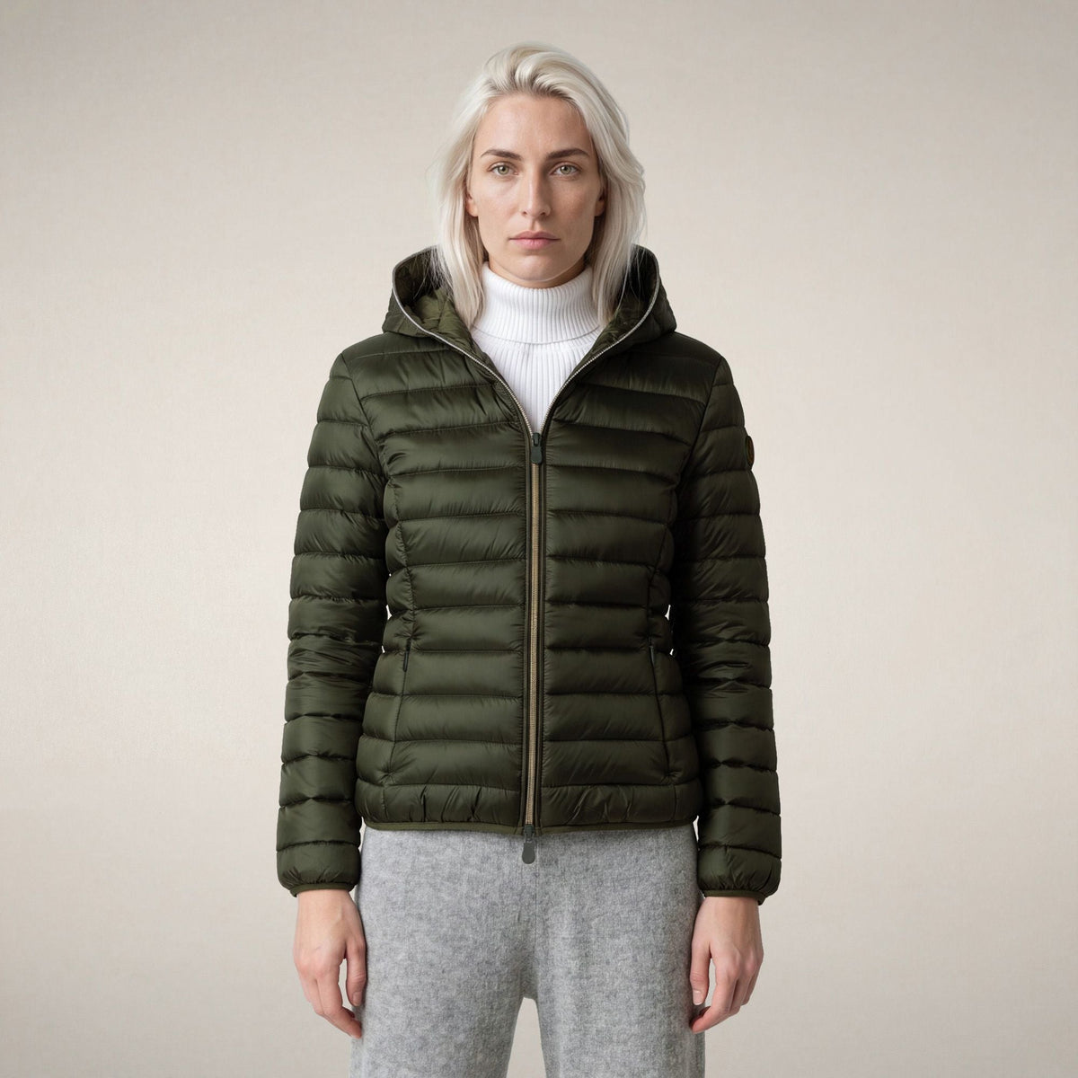 Women's Puffer Jacket Alexis in Pine Green