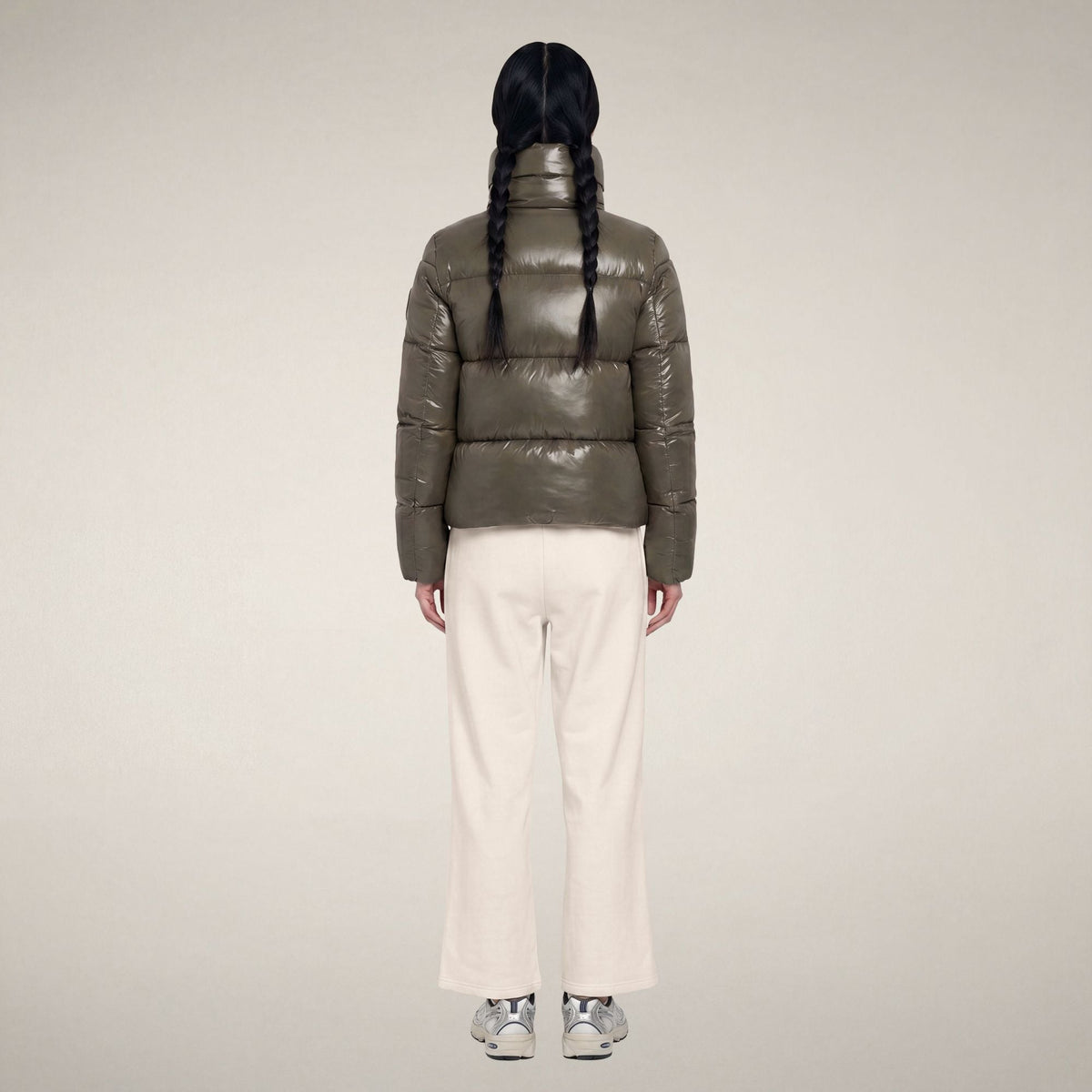 Women's Puffer Jacket Isla in Gunmetal Grey