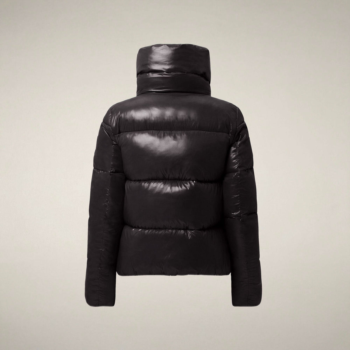 Women's Puffer Jacket Isla in Brown Black