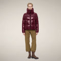 Women's Puffer Jacket Isla in Wine Red
