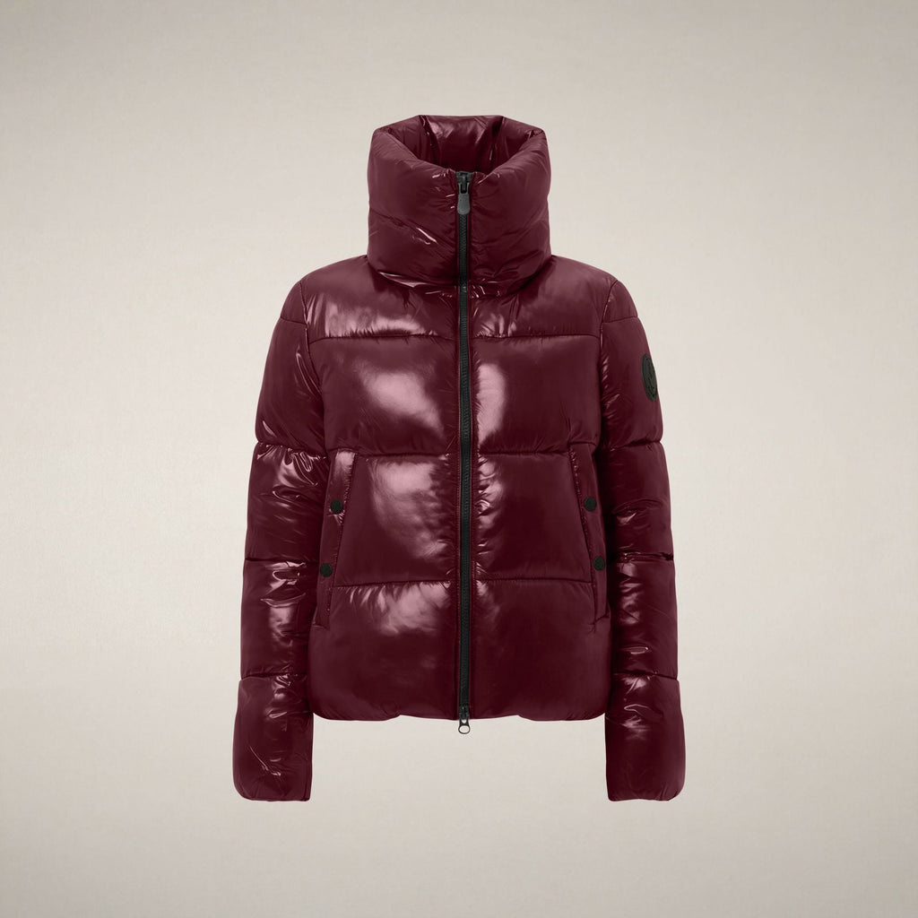 Women's Puffer Jacket Isla in Wine Red
