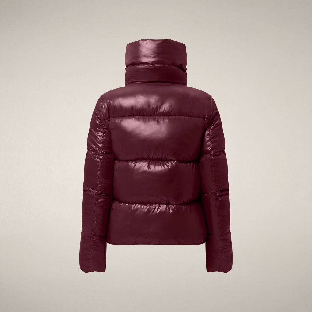 Women's Puffer Jacket Isla in Wine Red