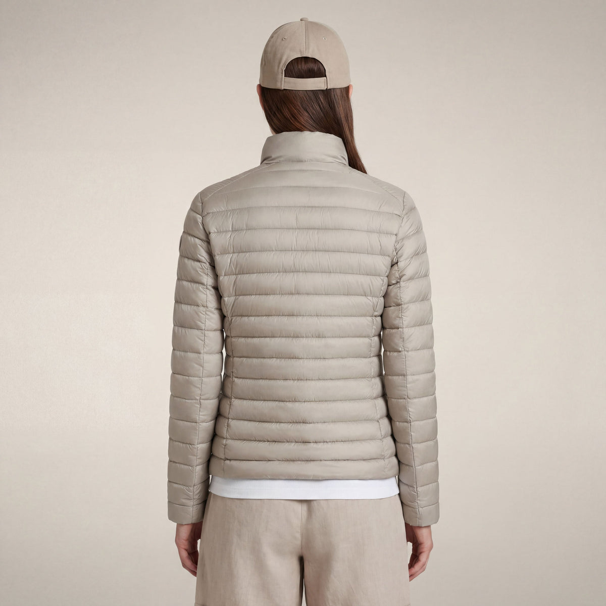 Women's  puffer jacket Carly in rainy beige