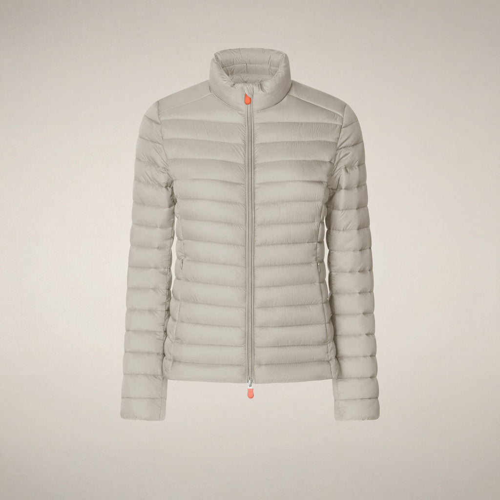 Women's  puffer jacket Carly in rainy beige