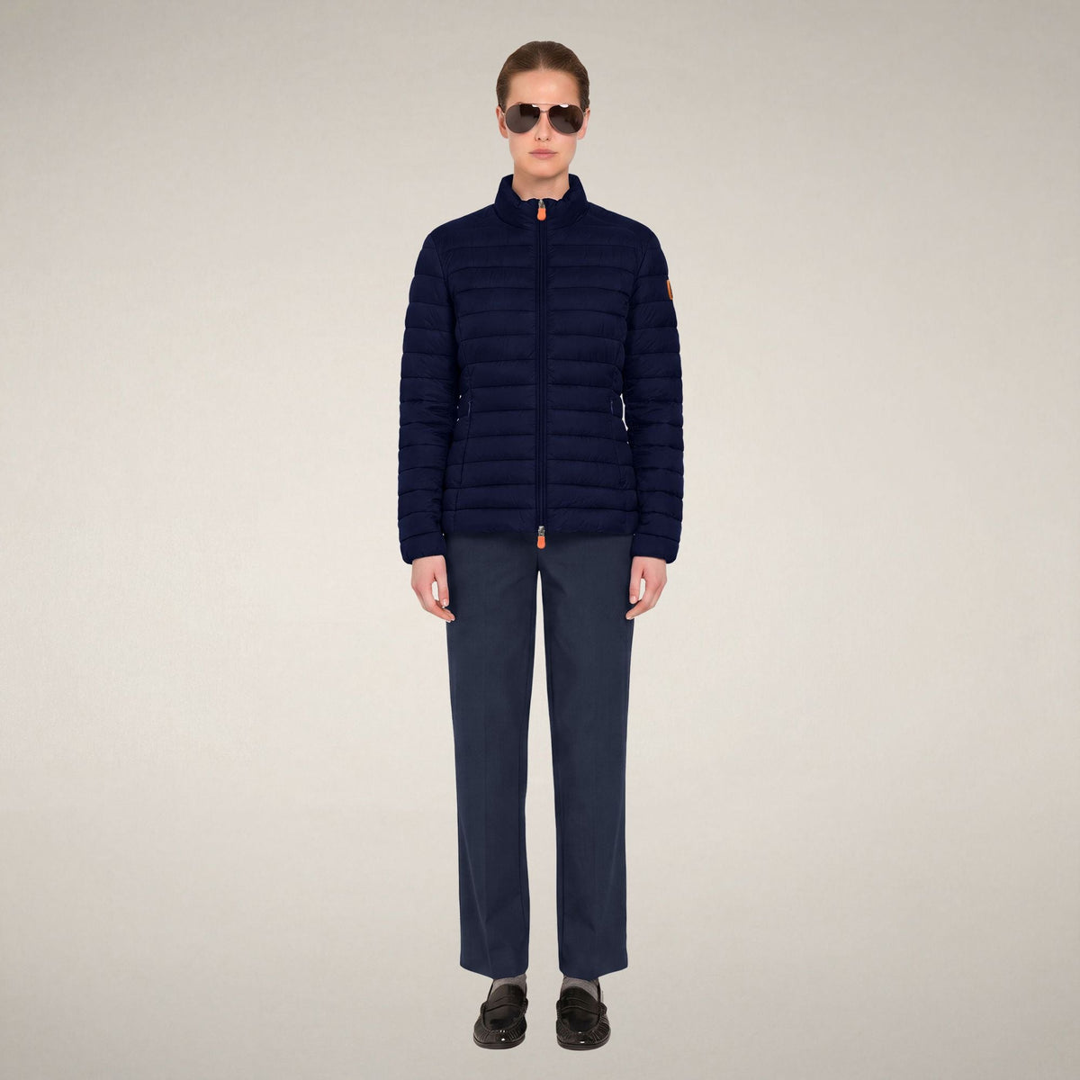 Women's Puffer Jacket Carly in Navy Blue