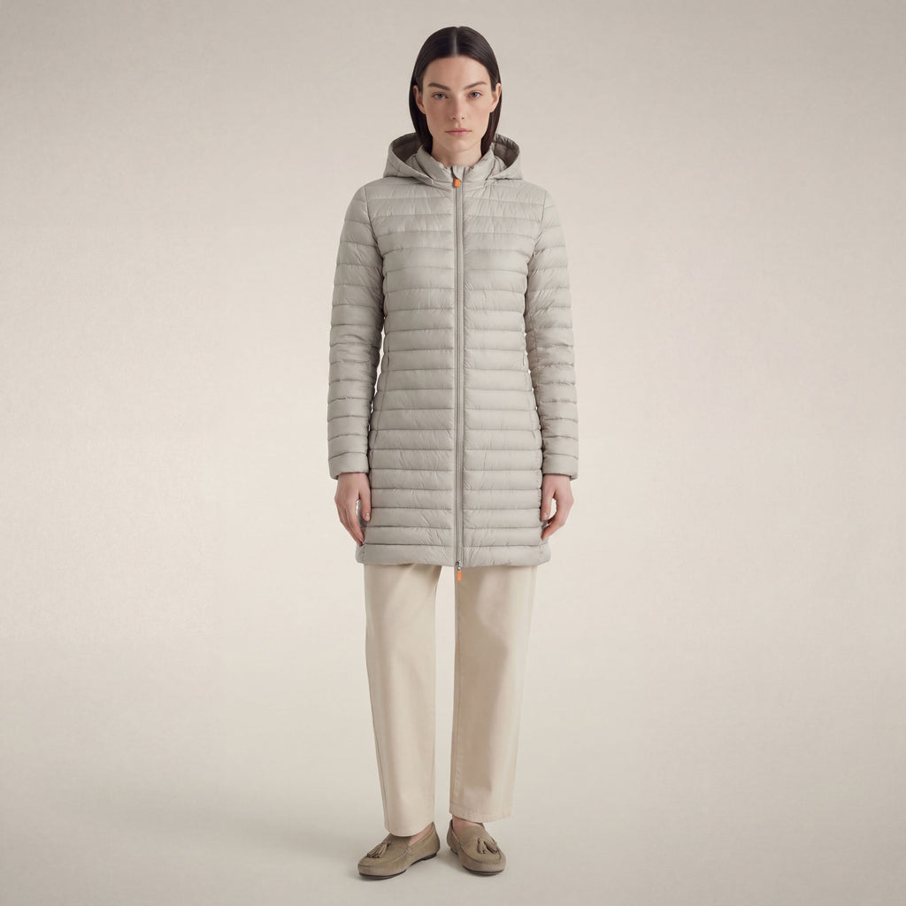 Women's Puffer Coat Bryanna in Rainy Beige