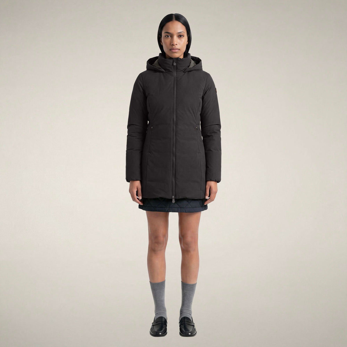 Women's Padded Coat Rachel in Brown Black