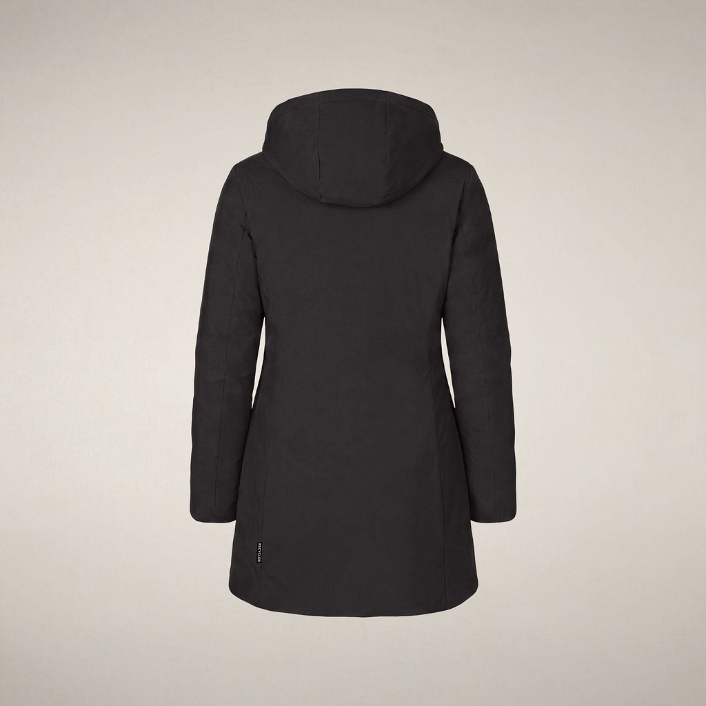 Women's Padded Coat Rachel in Brown Black