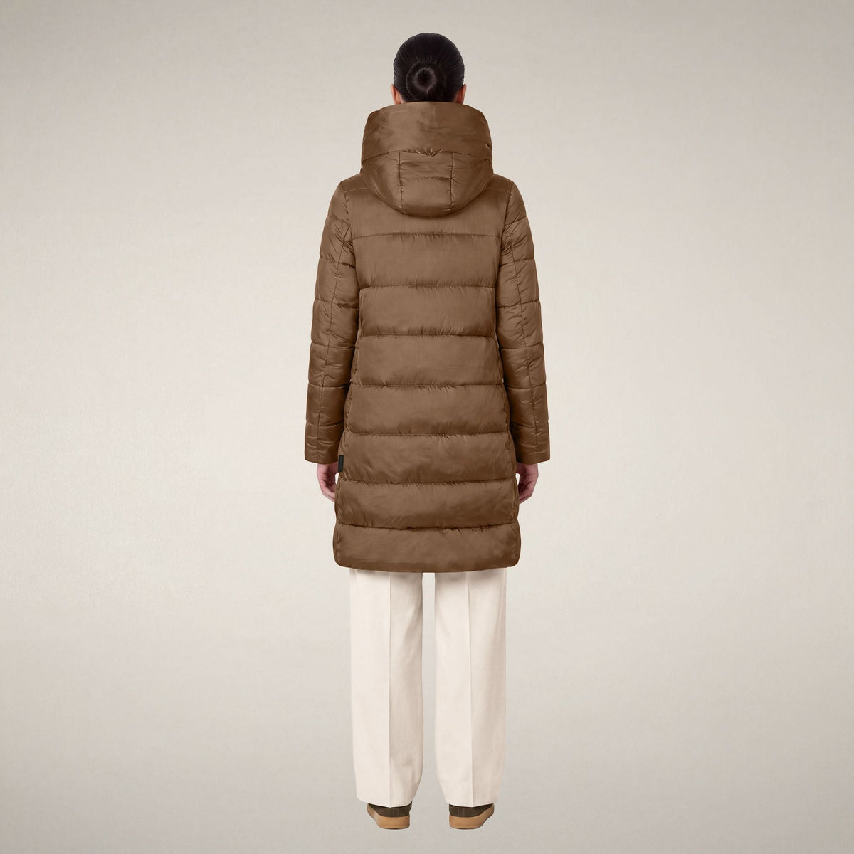 Women's Puffer Coat Lysa in Noisette Brown