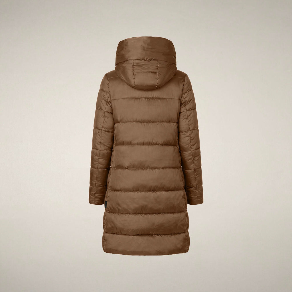 Women's Puffer Coat Lysa in Noisette Brown