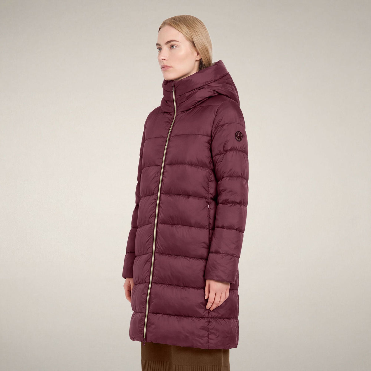 Women's Puffer Coat Lysa in Wine Red