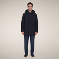 Men's Raincoat Nestor in Blue Black