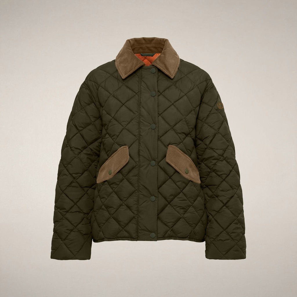 Women's Puffer Jacket Jodie in Snake Green