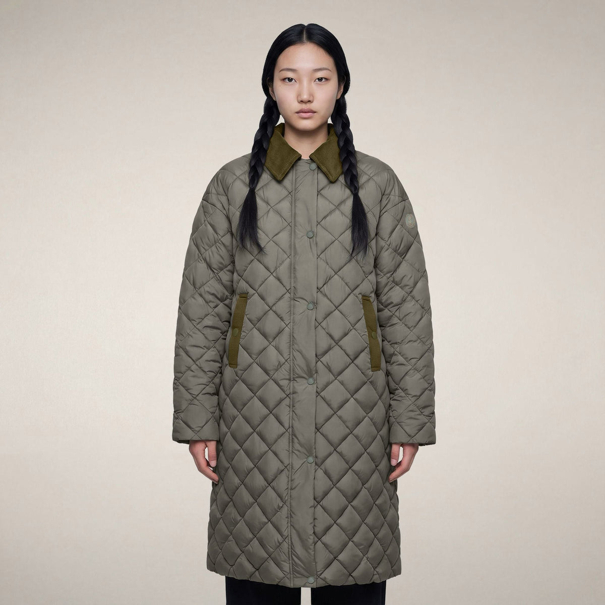 Women's Puffer Coat Sadie in Gunmetal Grey
