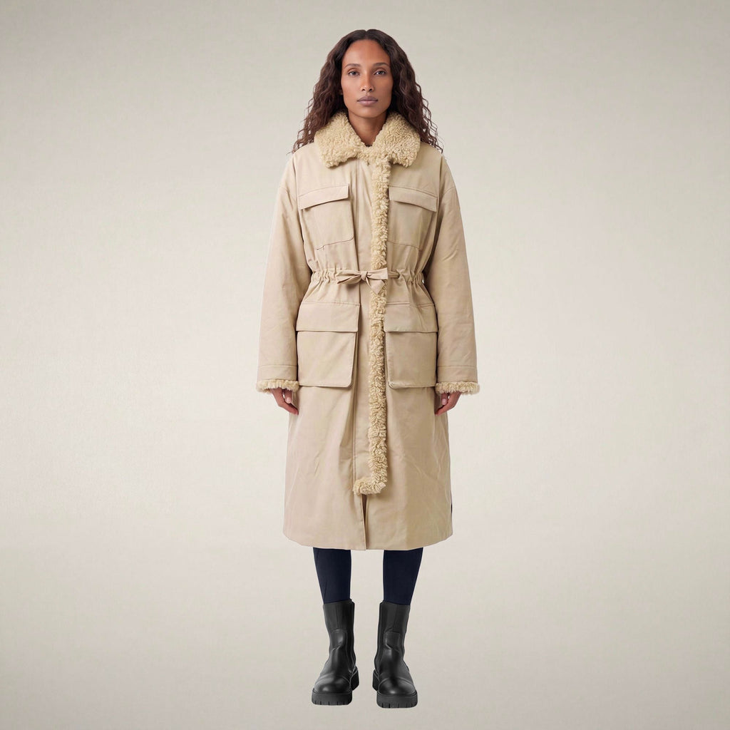 Women's Raincoat Shayla in Stone Beige