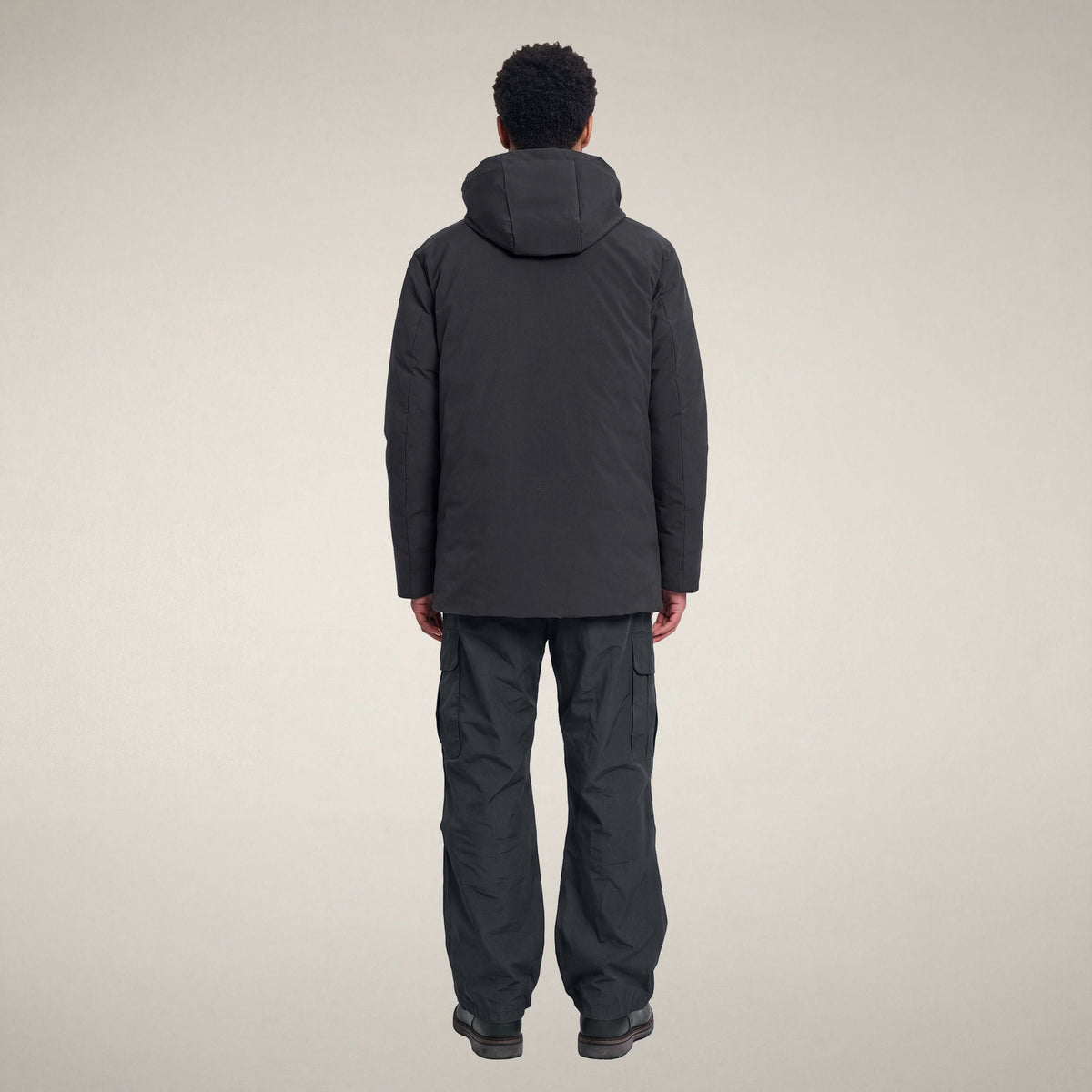 Men's Coat Rolf in Ebony Grey