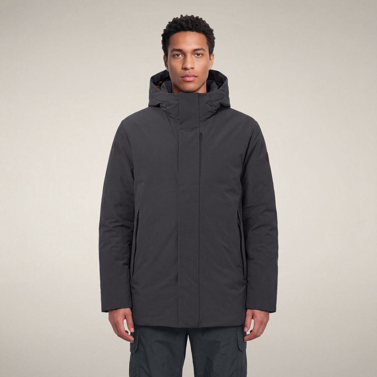 Men's Coat Rolf in Ebony Grey