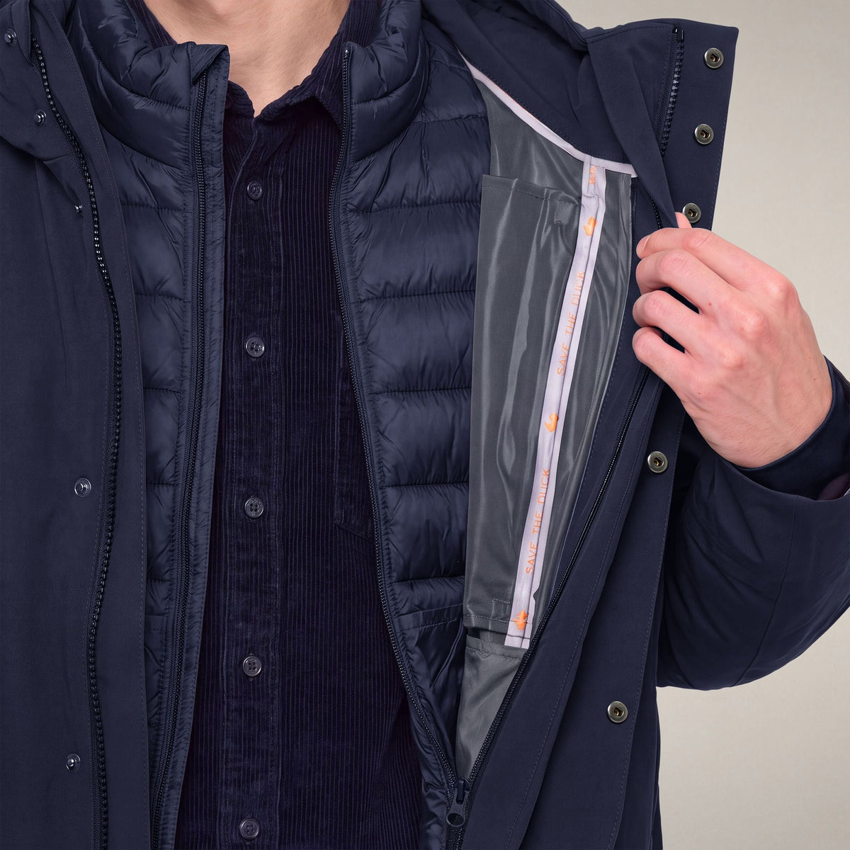 Men's 3-in-1 Coat Vintrad Combined in Navy Blue