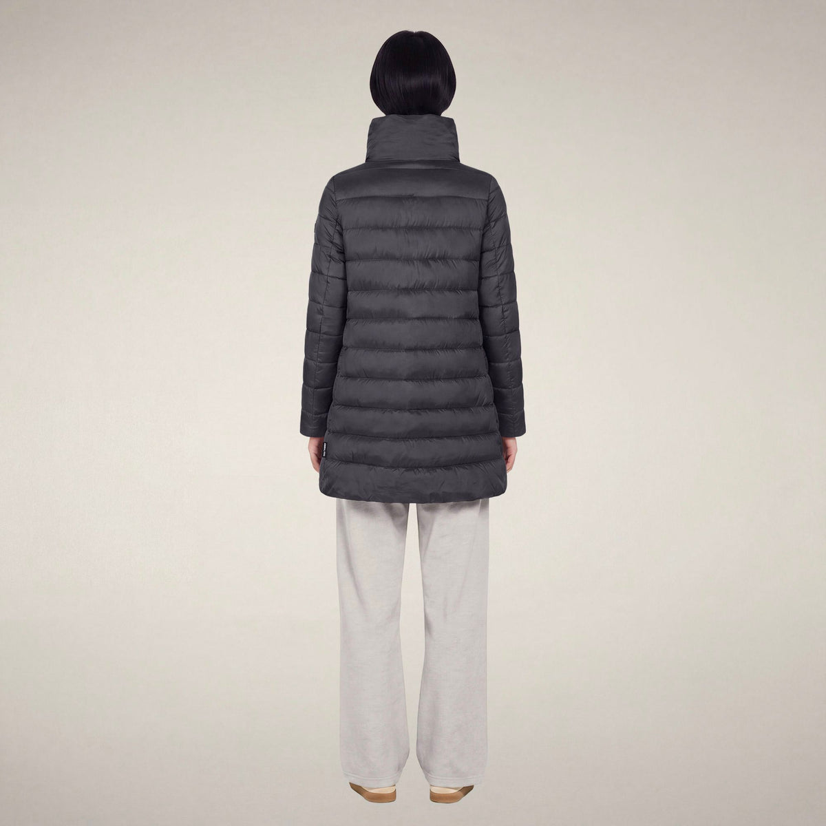 Women's Puffer Coat Lydia in Ebony Grey