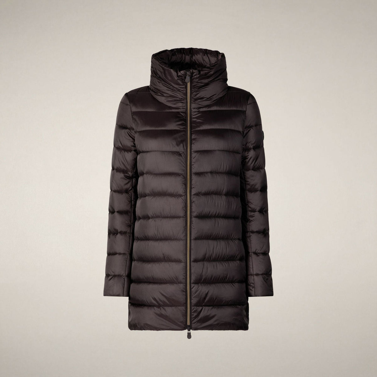 Women's Puffer Coat Lydia in Brown Black