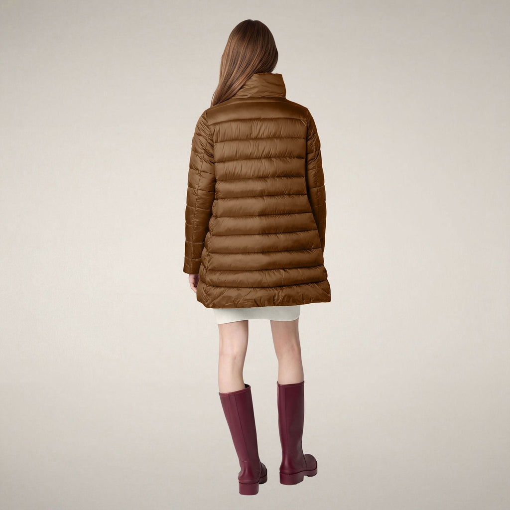 Women's Puffer Coat Lydia in Noisette Brown