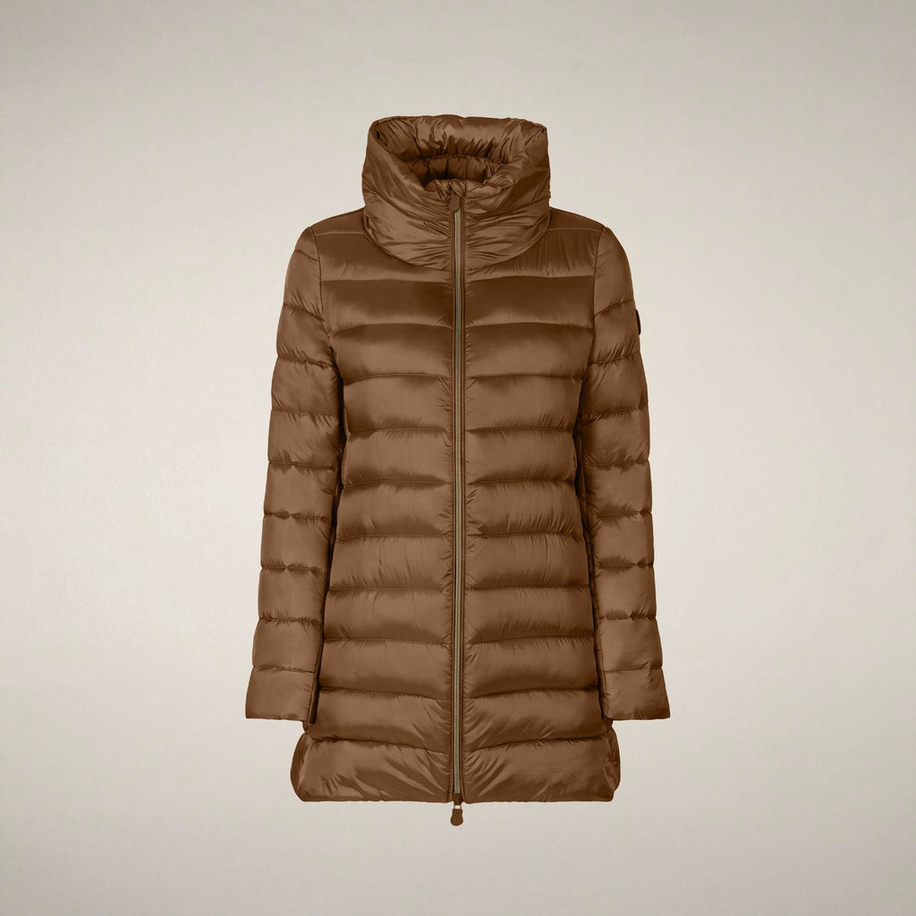 Women's Puffer Coat Lydia in Noisette Brown