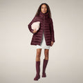 Women's Puffer Coat Lydia in Wine Red