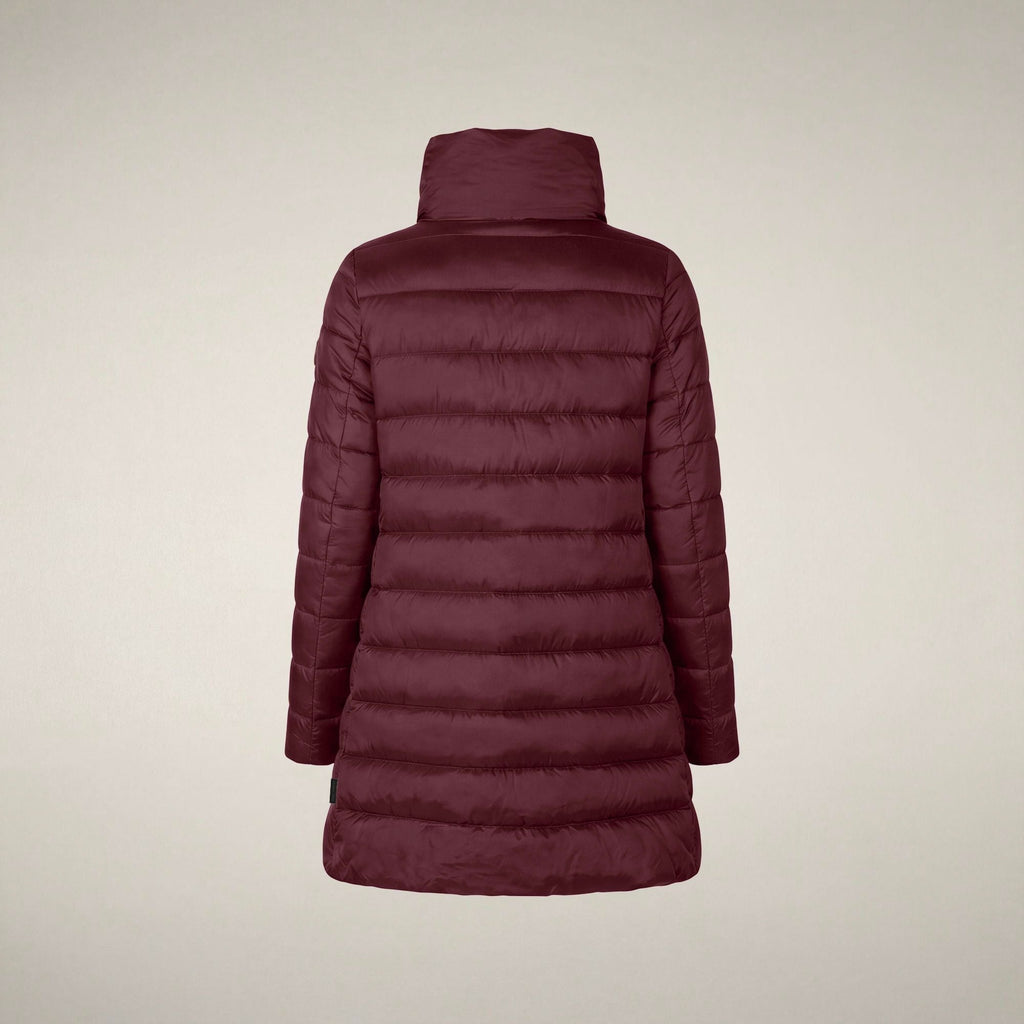 Women's Puffer Coat Lydia in Wine Red